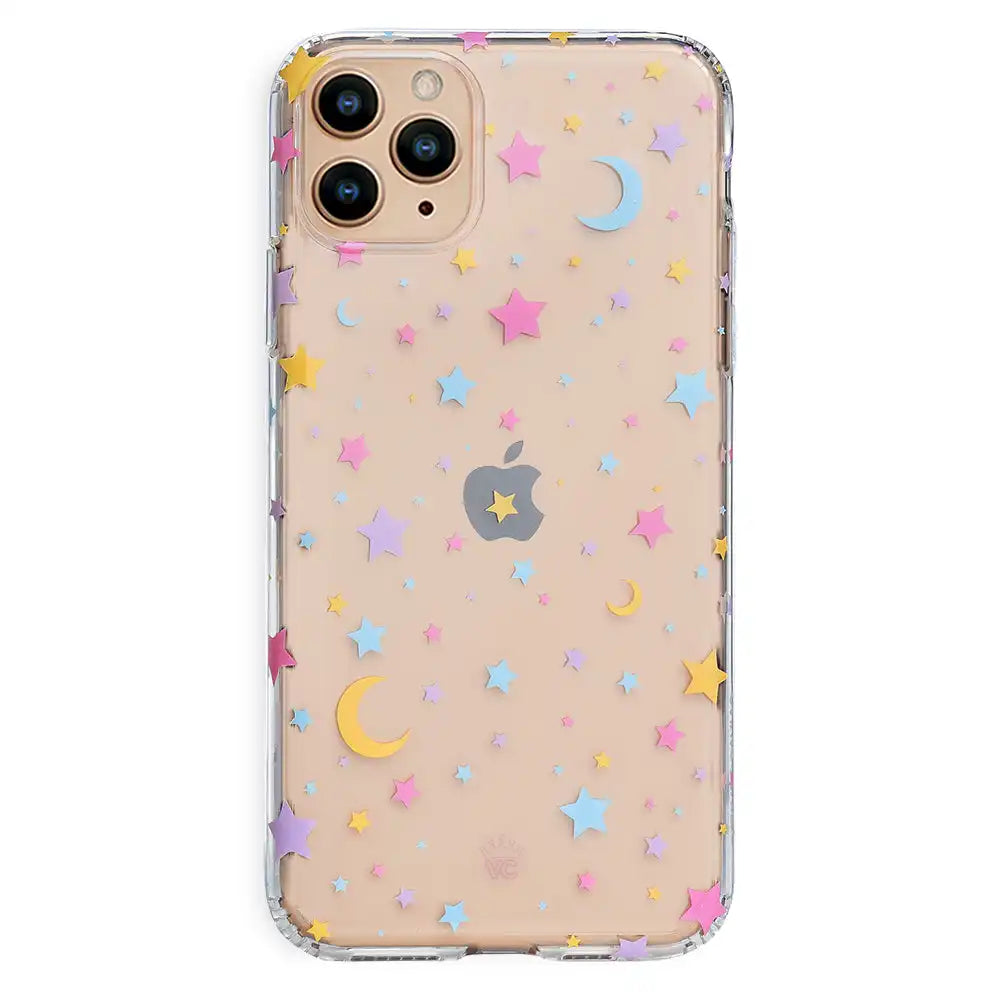 Pastel Starry Night Clear iPhone Case