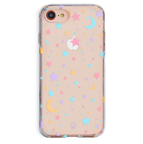 Pastel Starry Night Clear iPhone Case