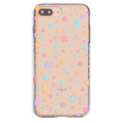 Pastel Starry Night Clear iPhone Case
