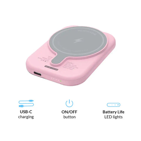 Playboy Pink Portable MagSafe Charger Power Pack