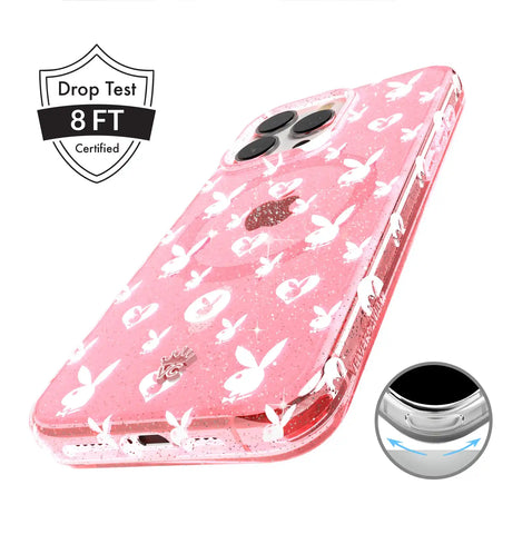 Playboy Pink Bunny Glitter iPhone Case