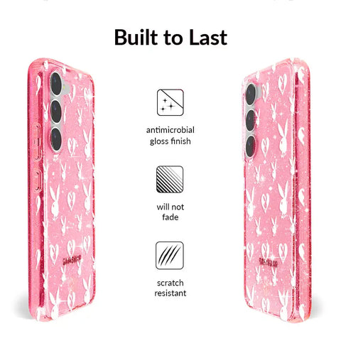 Playboy Pink Bunny Glitter Samsung Case