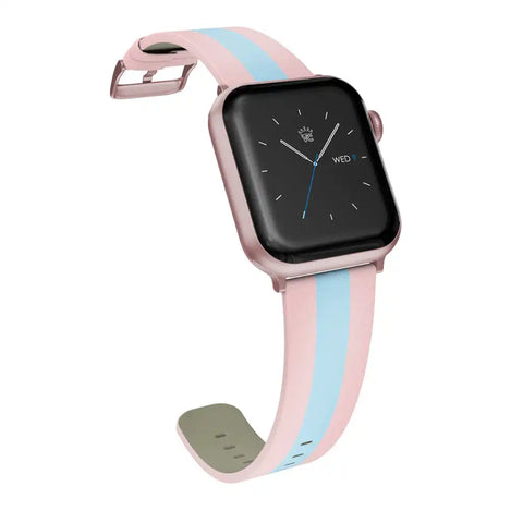 Pink & Blue Stripes Apple Watch Band