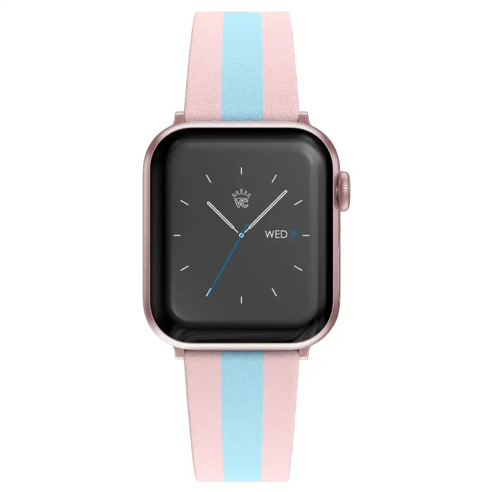 Pink & Blue Stripes Apple Watch Band