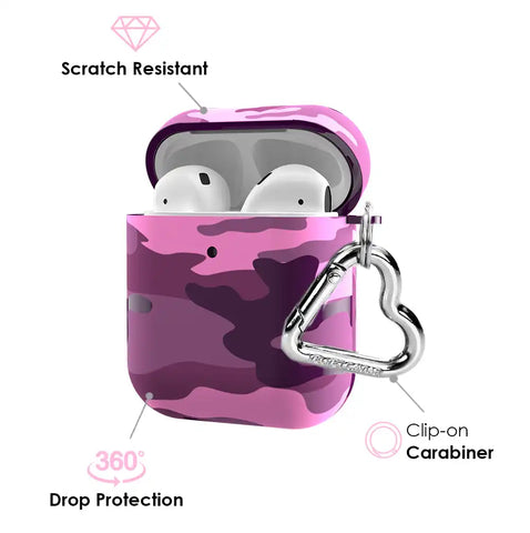 Magenta Camo AirPod Case