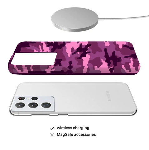 Magenta Camo Samsung Case