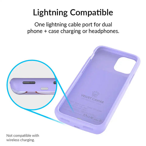 Purple Geometric iPhone Charging Case