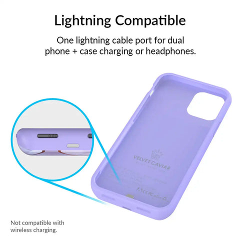 Purple Geometric iPhone Charging Case
