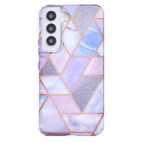Purple Geometric Marble Samsung Case