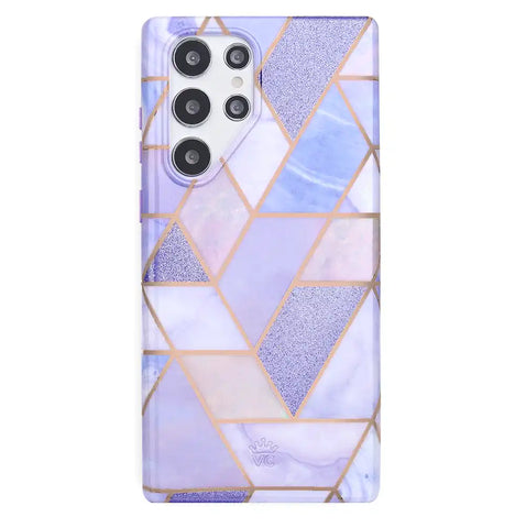 Purple Geometric Marble Samsung Case