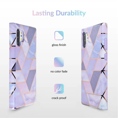 Purple Geometric Marble Samsung Case