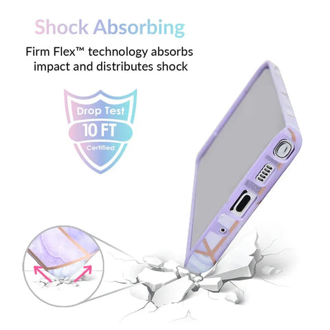 Purple Geometric Marble Samsung Case