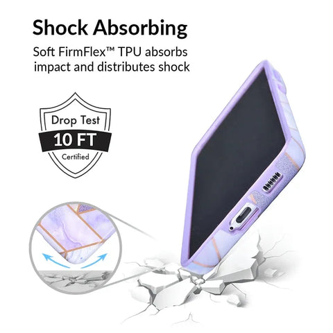 Purple Geometric Marble Samsung Case
