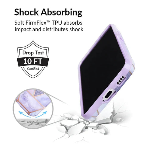 Purple Geometric Marble Samsung Case
