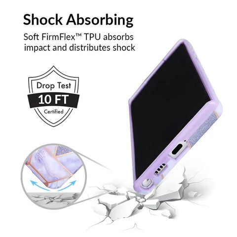 Purple Geometric Marble Samsung Case