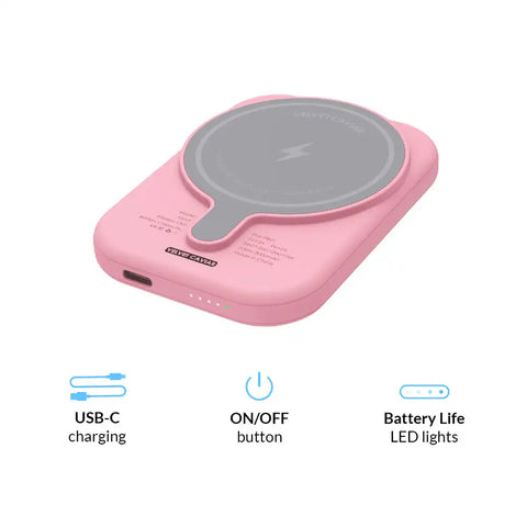 Pink Sweethearts Portable MagSafe Charger Power Pack
