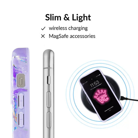 Purple Holo Moonstone iPhone Case
