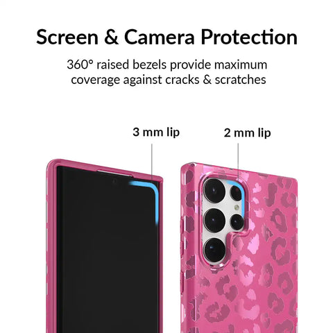 Pink Ruby Leopard Samsung Case
