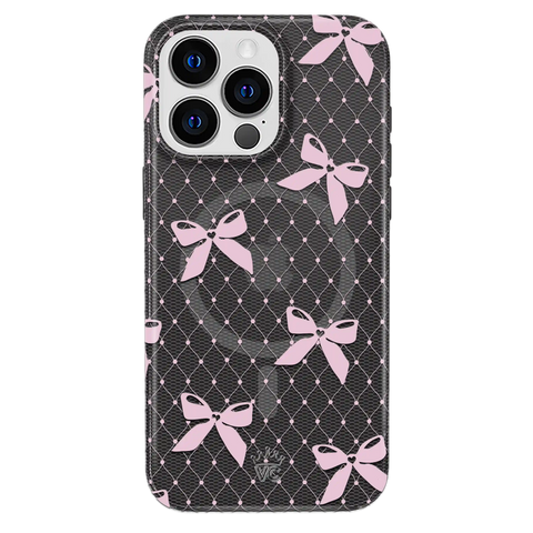 Lacy Pink Bows iPhone Case