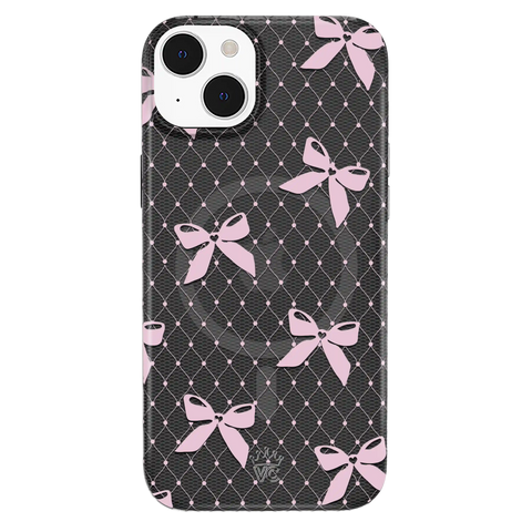Lacy Pink Bows iPhone Case