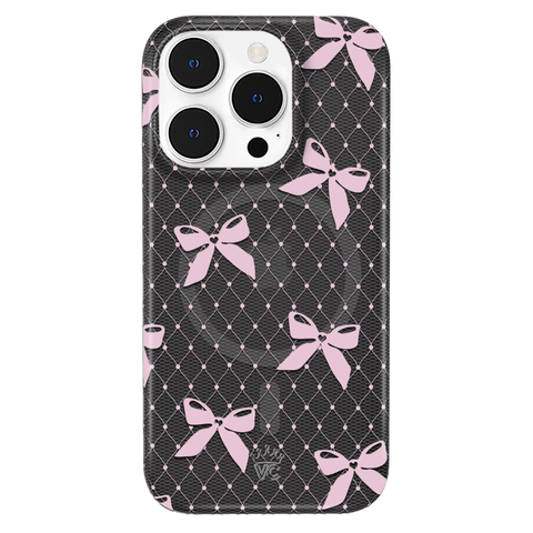Lacy Pink Bows iPhone Case