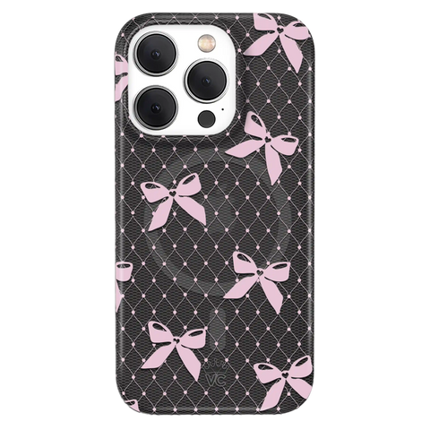 Lacy Pink Bows iPhone Case