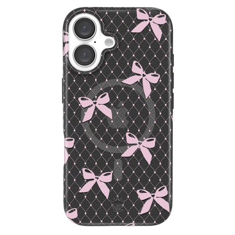 Lacy Pink Bows iPhone Case