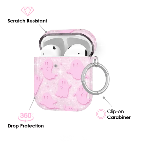 Ghosted Pink Glitter AirPod Case
