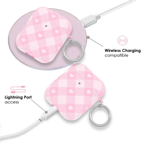 Dolly Pink Gingham AirPod Case