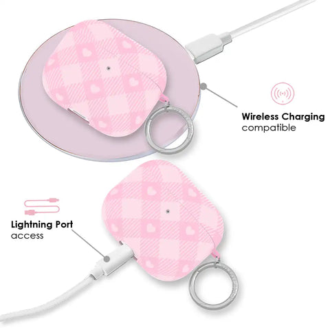 Dolly Pink Gingham AirPod Case