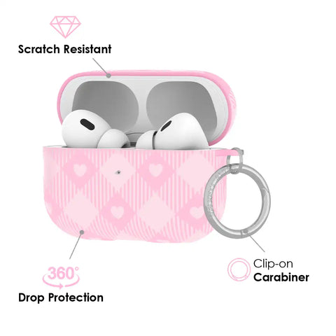 Dolly Pink Gingham AirPod Case