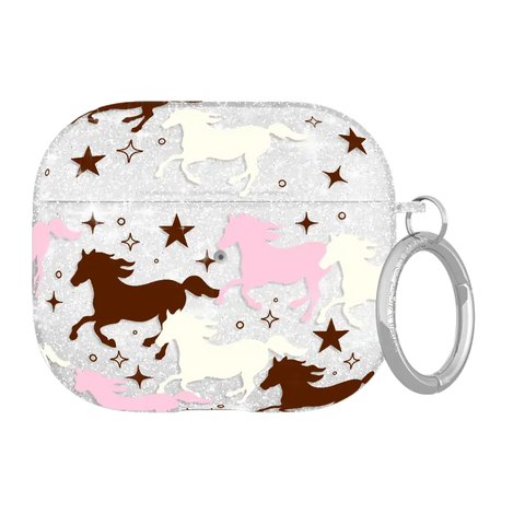Pink Pony Glitter AirPod Case