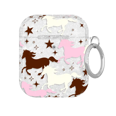 Pink Pony Glitter AirPod Case