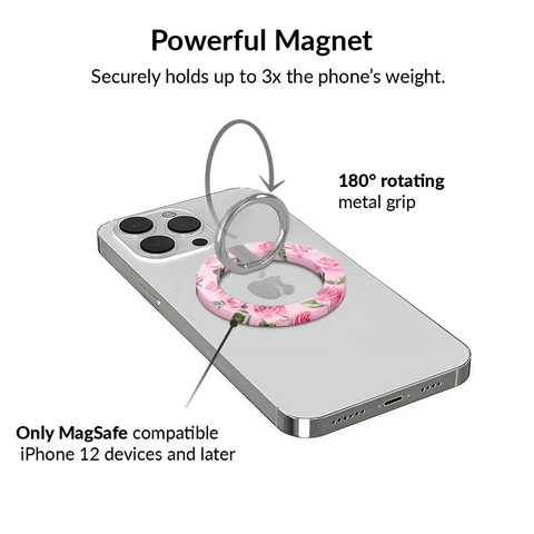 Baby Pink Roses MagSafe Grip Ring