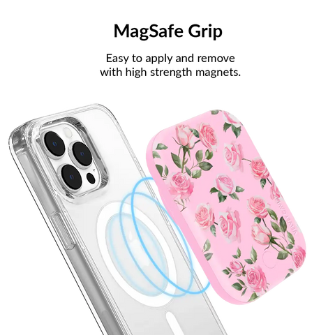 Baby Pink Roses Portable MagSafe Charger Power Pack