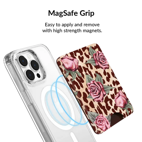 Rosy Leopard MagSafe Wallet