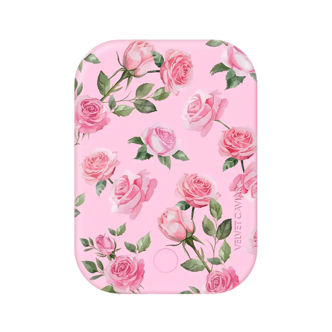 Baby Pink Roses Portable MagSafe Charger Power Pack