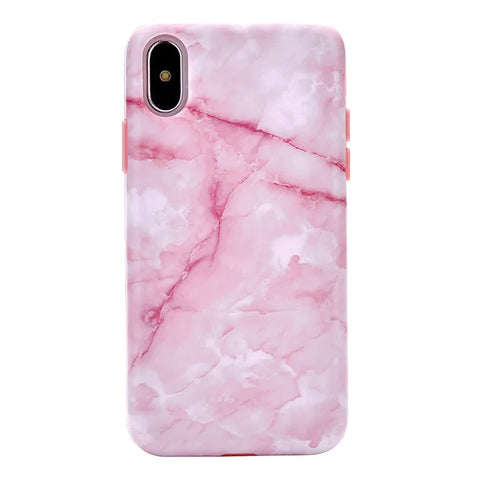 Pink Streak Marble iPhone Case