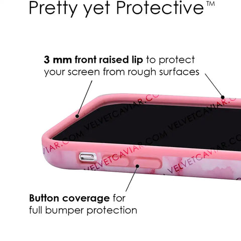 Pink Streak Marble iPhone Case