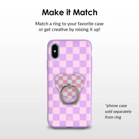 Pink Checkered Phone Ring