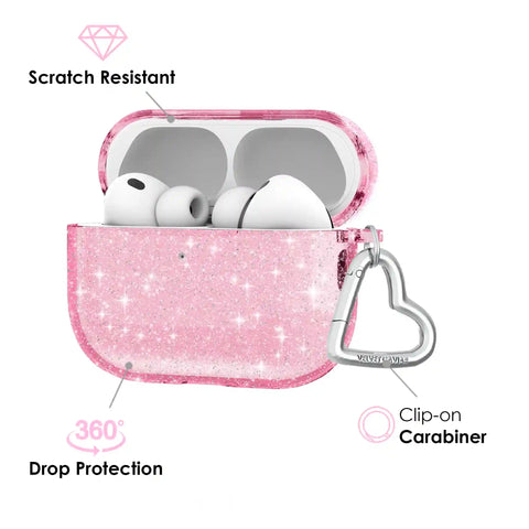 Pink Stardust Glitter AirPod Case
