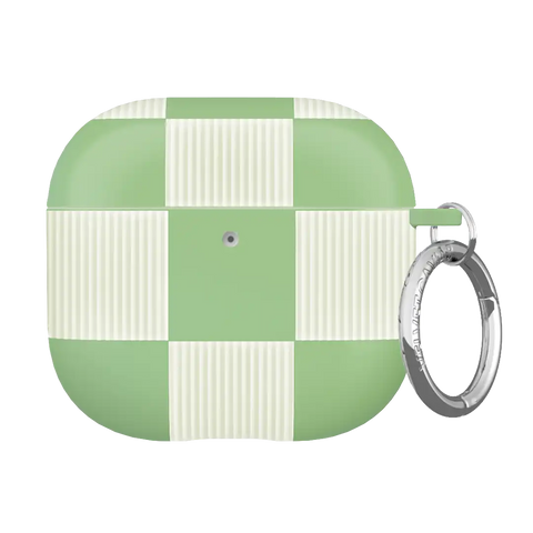 Pistachio Vibe Checkered AirPod Case