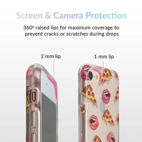 Pizza Lips iPhone Case by Kendall Vertes