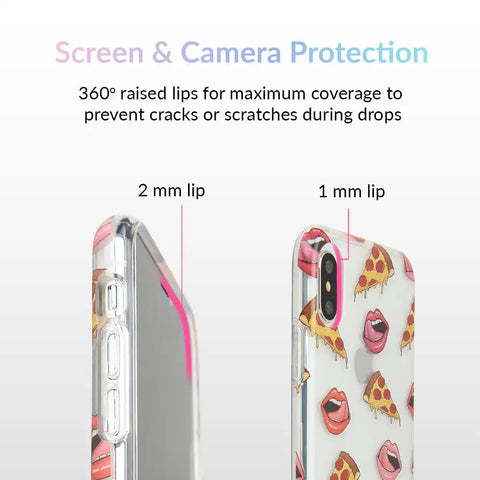 Pizza Lips iPhone Case by Kendall Vertes