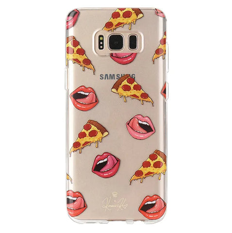 Pizza Lips iPhone Case by Kendall Vertes