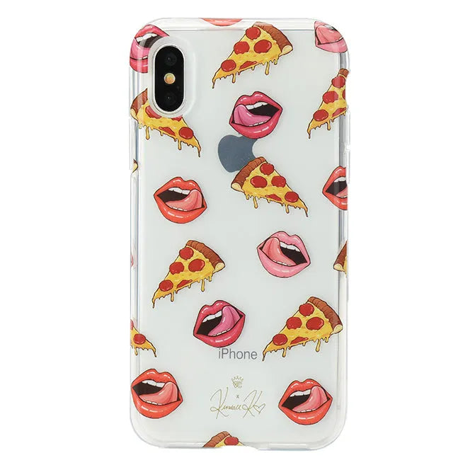 Pizza Lips iPhone Case by Kendall Vertes