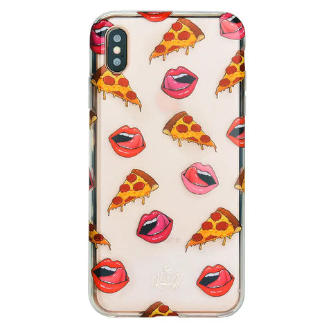 Pizza Lips iPhone Case by Kendall Vertes