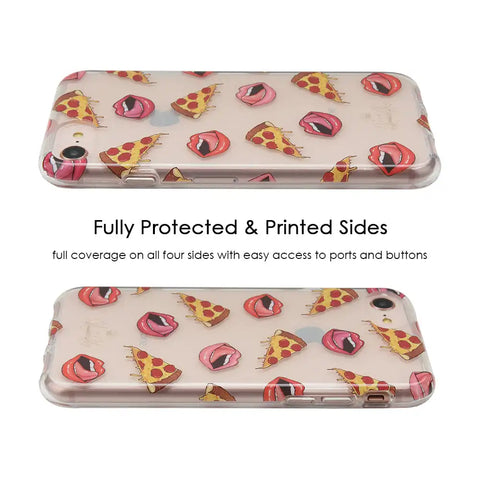 Pizza Lips iPhone Case by Kendall Vertes