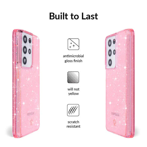 Pink Stardust Glitter Samsung Case