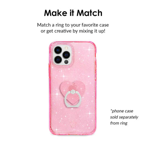 Pink Stardust Glitter Phone Ring